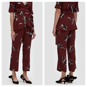 Ganni Montrose Crepe Pants in Decadent Chocolate